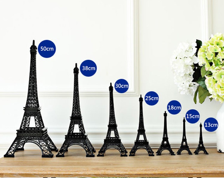 低价销售世界知名建筑物模型巴黎埃菲尔铁塔模型经典黑色系列旅游纪念品SOUVENIR详情图7