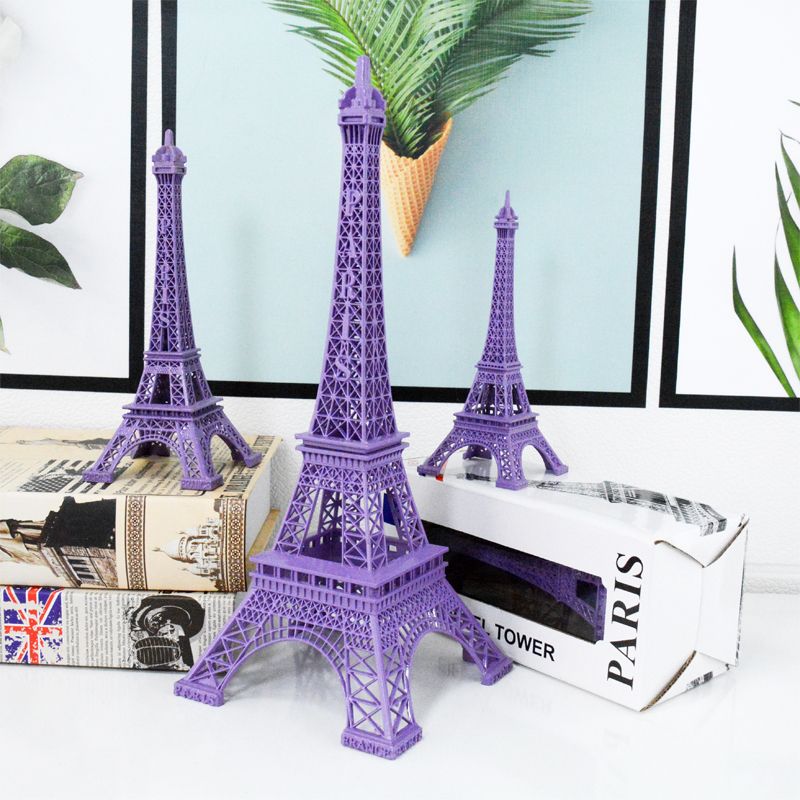 厂家直销金属工艺品模型巴黎铁塔模型摆件紫色系列旅游纪念品详情图3