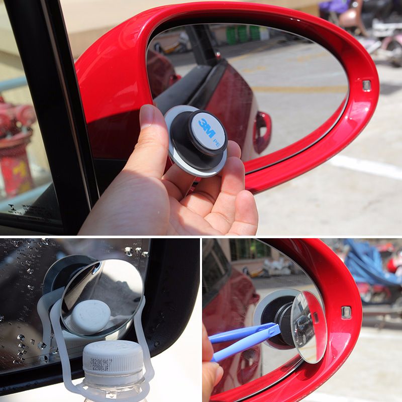 High-definition B-grade pair card insert new bestsellers, car rearview mirror, car wide-angle mirror, 360° rotating borderless blind spot mirror, car small round mirror Specification image