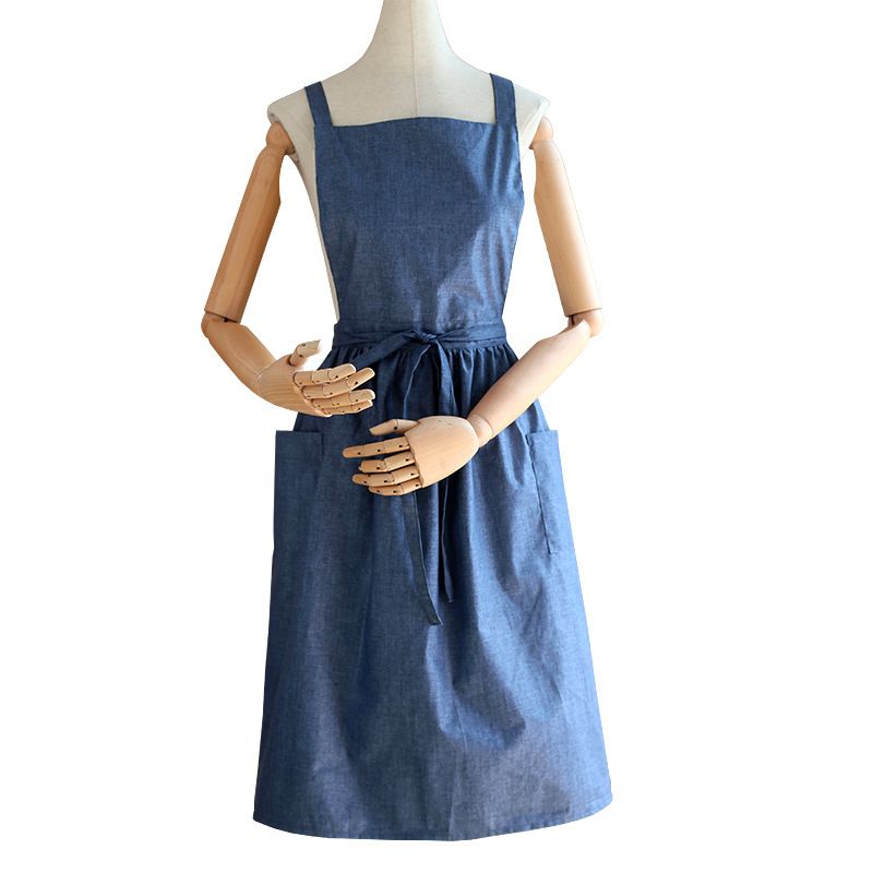 Japanese waterproof cotton art apron coffee shop florist garden studio kindergarten teacher work clothes custom LOGO thumbnail