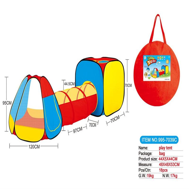 儿童帐篷三合一儿童帐篷合体隧道爬筒游戏屋995-7039A细节图