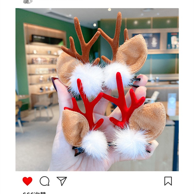 2021 New Influencer Christmas Elk Antler Hairpin Side Clip Hairpin Headband For Girls And Children Top Clip Hairpin Knock Cute Christmas Antler Hairpin Styles ~~ Great Value To Choose From undefined