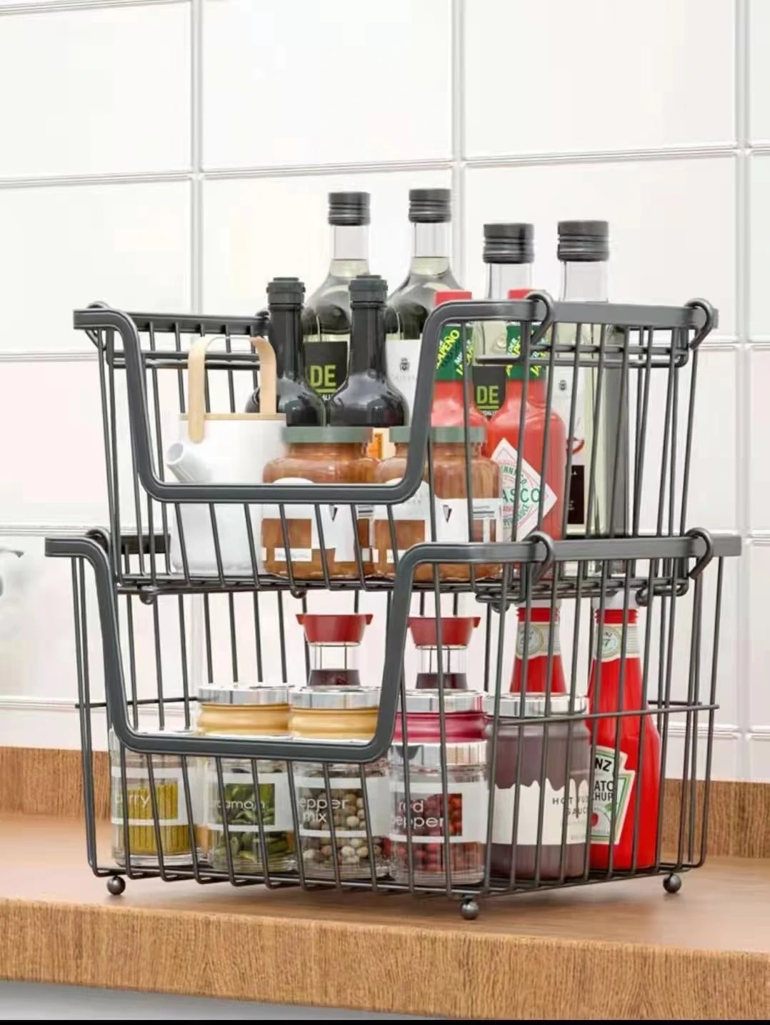Small, medium and large sizes can be stacked in baskets for powder spraying detail image 5