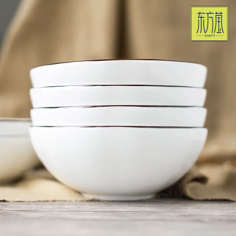 Ceramic plates, ceramic bowls, loose bowls, loose plates, loose saucers, bone China bowls, household tableware, vegetable plates, white porcelain, hotel porcelain display tables, flower plates Application Scenario