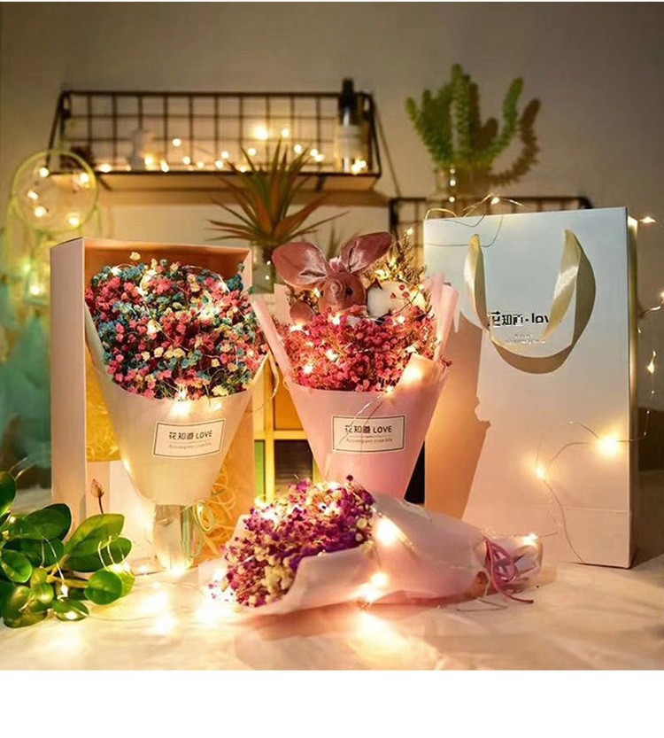 led button light strings, button battery boxes, copper wire light strings, handicraft colored light strings, gift boxes, string lights, decorative lights detail image 1