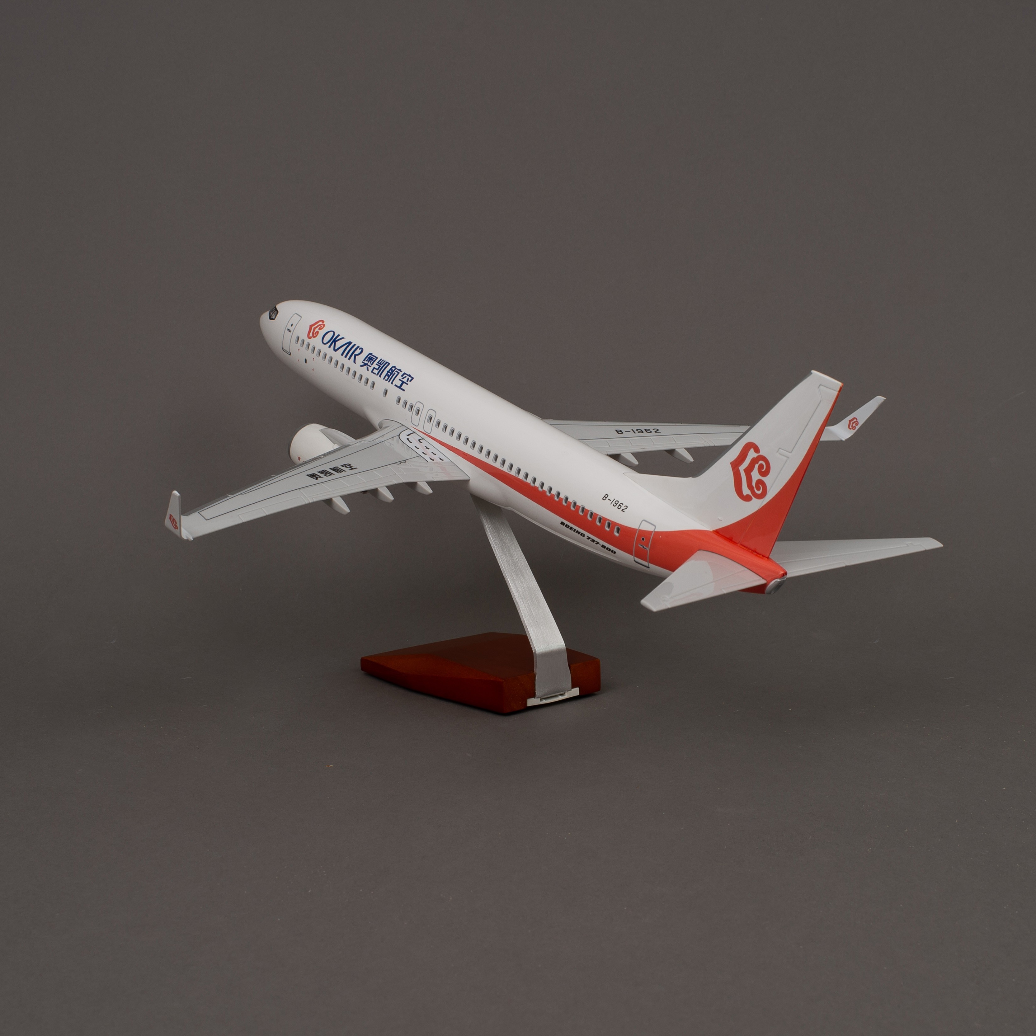飞机模型（B737-800中国奥凯航空47CM）ABS合成塑脂飞机模型 仿真飞机模型详情图1