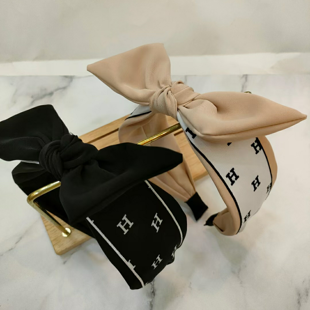 韩国新款字母女宽边头箍百搭复古发箍头箍白搭可爱发饰品女