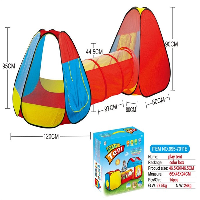 儿童帐篷三合一儿童游戏屋合体隧道爬筒帐篷995-7011C详情图3