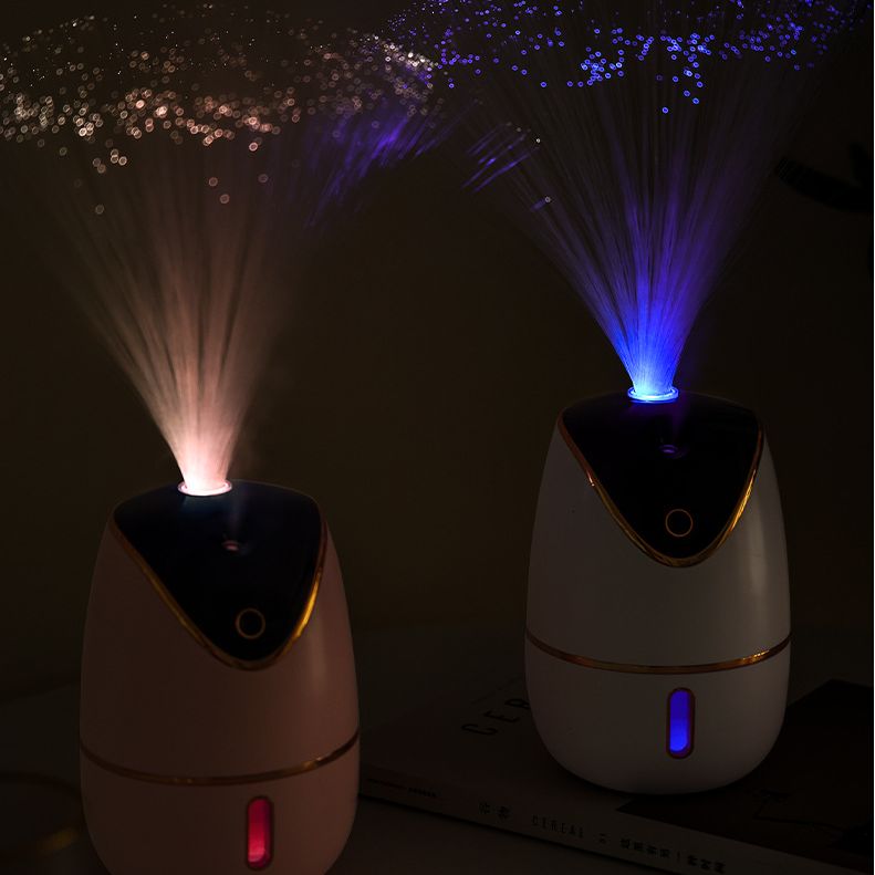LED光纤花七彩氛围灯可充电家用满天星雾化加湿器
