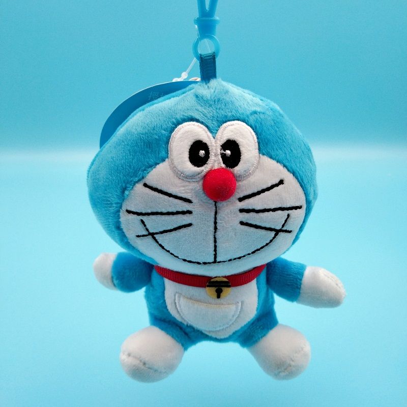 正版澳捷尔叮当猫蓝胖子毛绒挂件书包挂饰钥匙扣玩偶娃娃公仔批发白底实物图