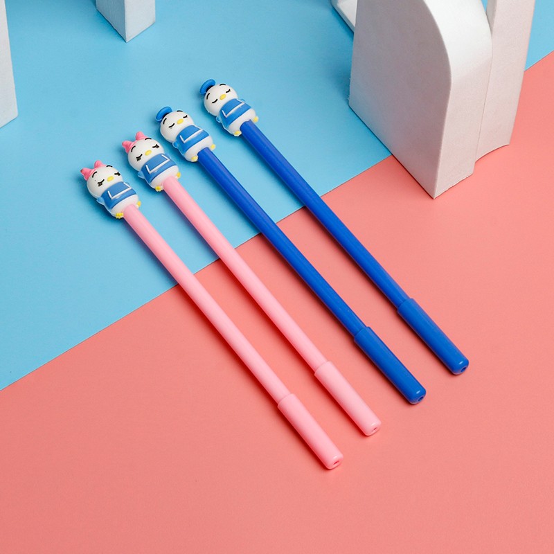 Nueva lista de productos venta directa de fábrica diseño creativo marinero pato pluma neutral material de oficina para estudiantes escritura papelería seda suave buena escritura difícil de romper tinta diseño novedoso apariencia hermosa super buena escritura lindo venta caliente medio oh pic 12