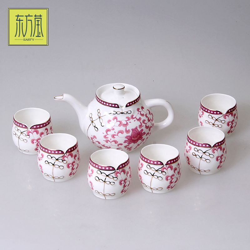 陶瓷茶具/唐装茶具/新中式茶具白底实物图