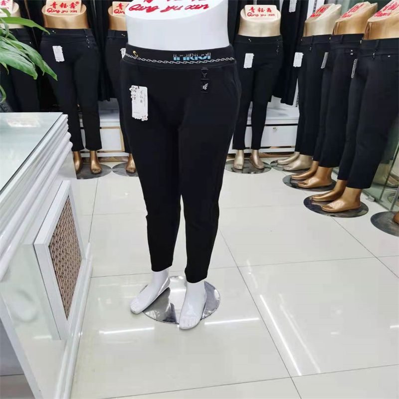 浦江鸿运针织NO1裤外穿打底裤瑜伽薄款女修身小脚九分9分大码裤子图