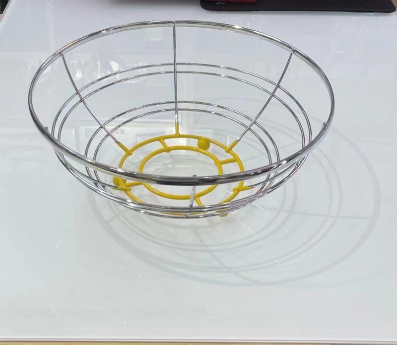 The round fruit basket is electroplated and dipped in glue detail image 1