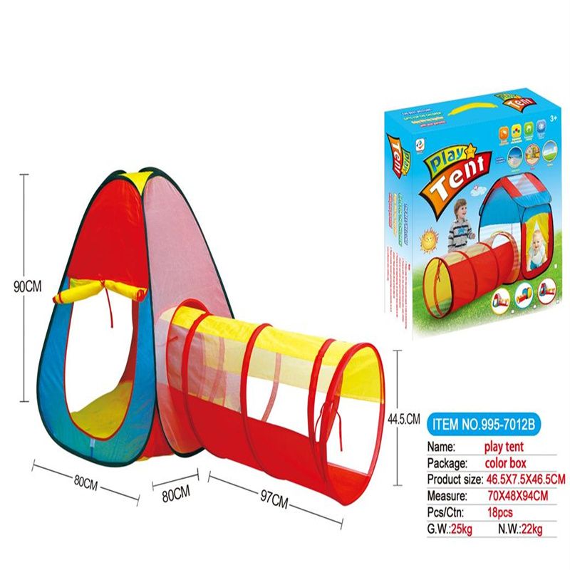 儿童帐篷两合一儿童游戏屋合体隧道爬筒995-7012C细节图