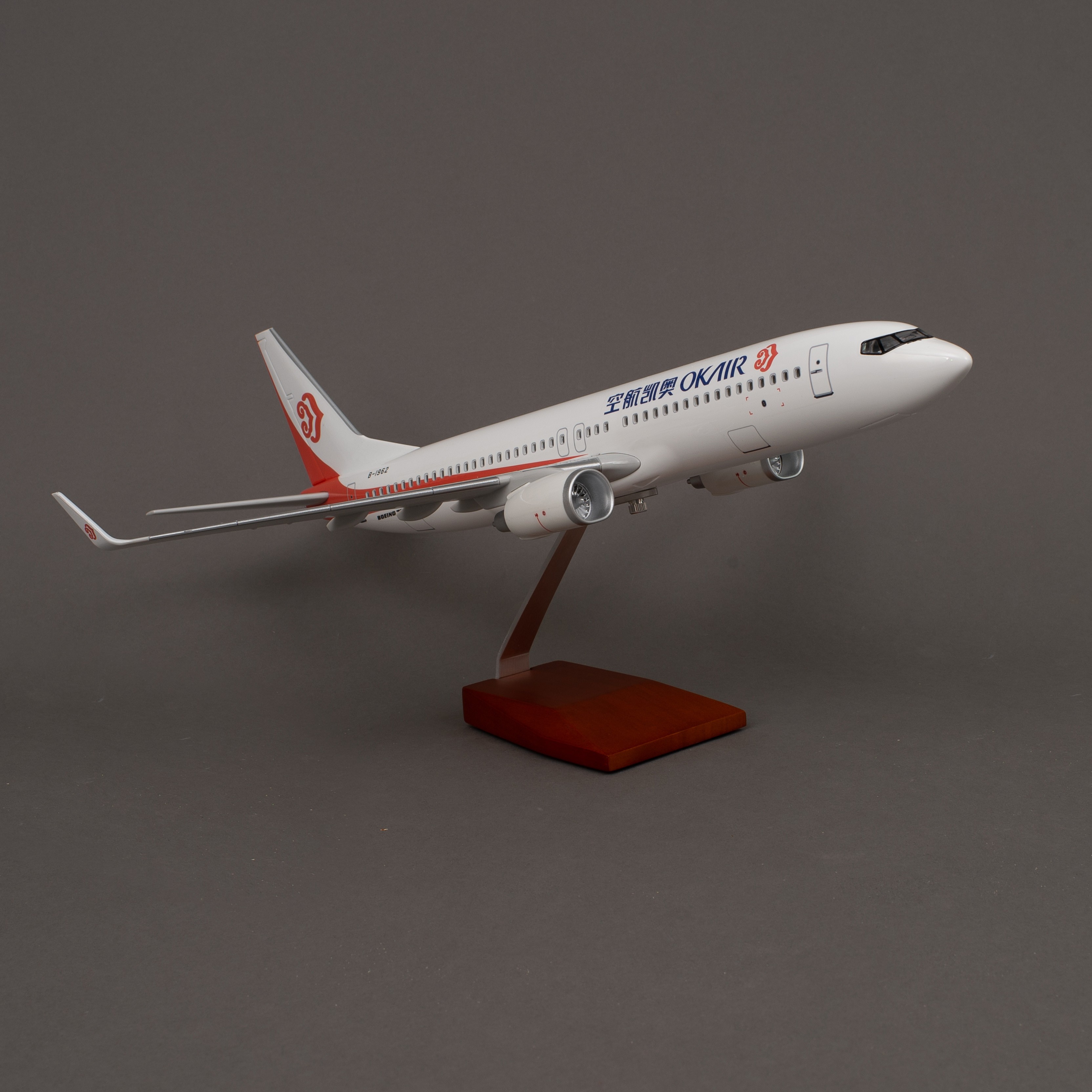 飞机模型（B737-800中国奥凯航空47CM）ABS合成塑脂飞机模型 仿真飞机模型详情图3