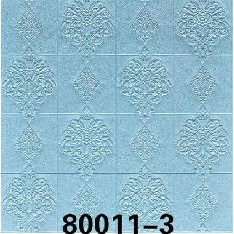 3D self-adhesive wall stickers 70cm*70cm European-style wallpaper in white, gray, pink and green for office, living room and bedroom, anti-collision, moisture-proof, heat-insulating and heat-preserving details Picture