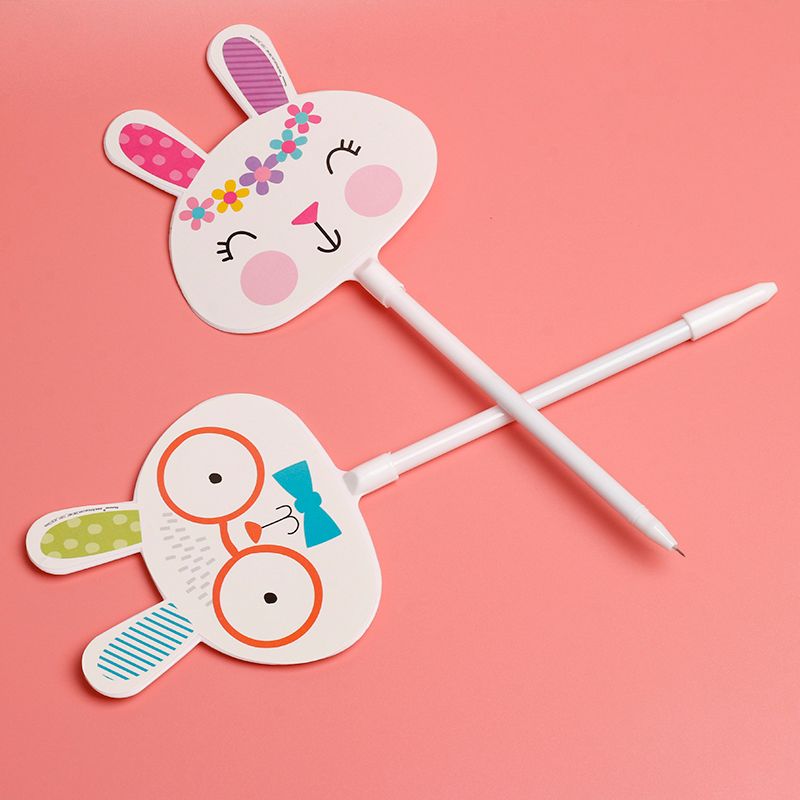 New product manufacturers direct sales rabbit fan Neutral pen silky smooth writing grip comfortable summer best-selling student supplies Office supplies school necessities Writing tools Fan writing two-in-one best-selling products