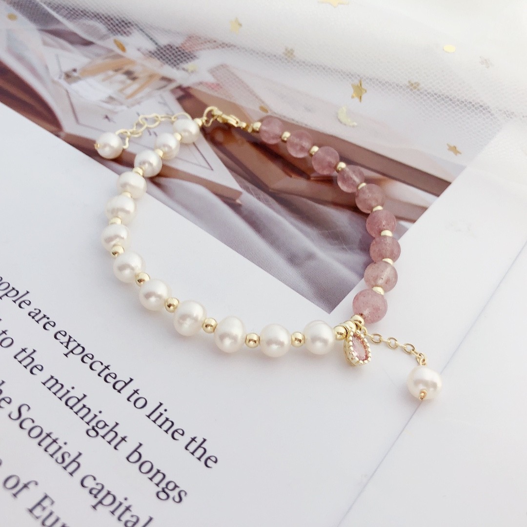 بلورات الفراولة سووار اللؤلؤ ذات القلب المزدوج SL048048. detail image 6