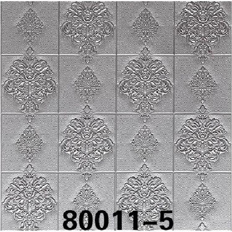 3D self-adhesive wall stickers 70cm*70cm European-style wallpaper in white, gray, pink and green for office, living room and bedroom, anti-collision, moisture-proof, heat-insulating and heat-preserving Application Scenario