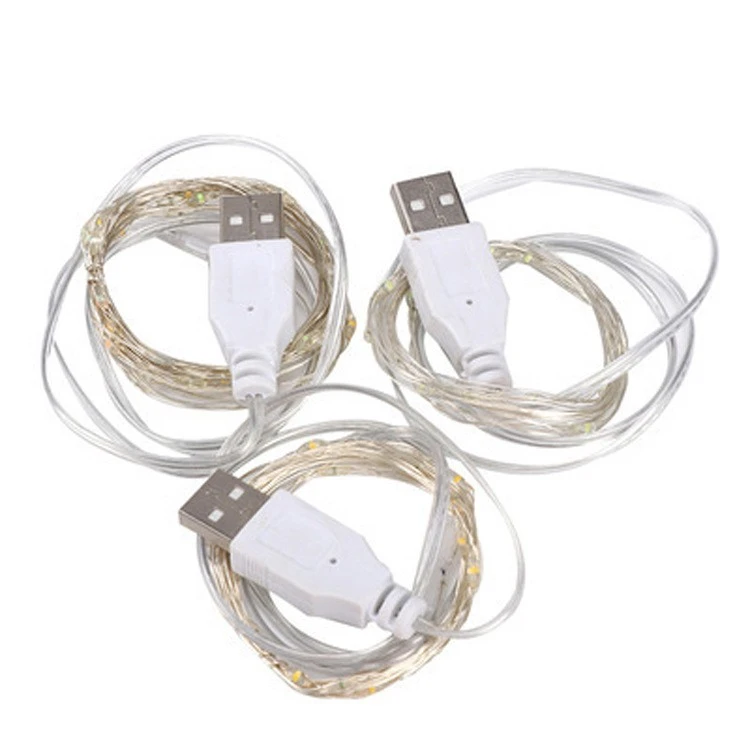 Copper wire light, led copper wire light string, 2m20 light, dormitory bedroom, popular seven-color star light, copper wire light string detail image 3