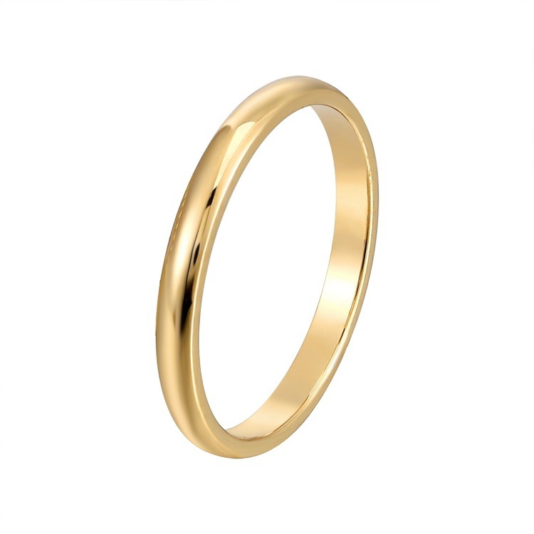 Japanese and Korean fashion accessories, small round bead water ripple titanium steel rings, Doudou rings, couple accessories, custom smooth ring pieces detail image 1