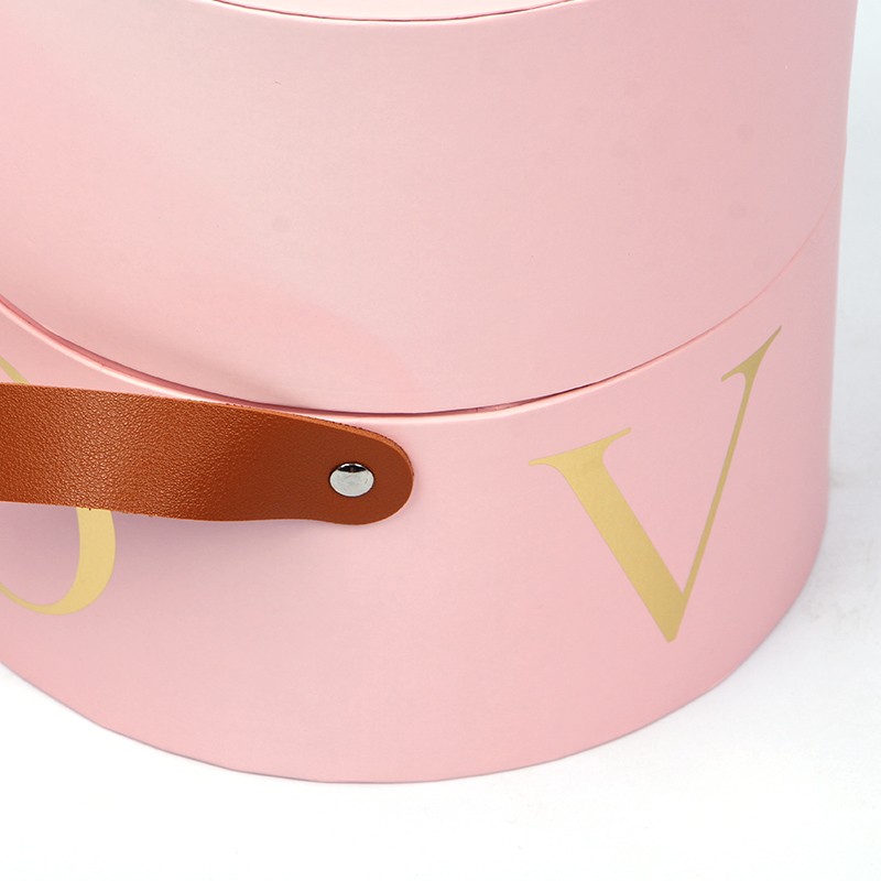 LOVE圆形手提盒三件套鲜花抱抱桶伴手礼盒圆形花盒随手拎礼盒详情图5