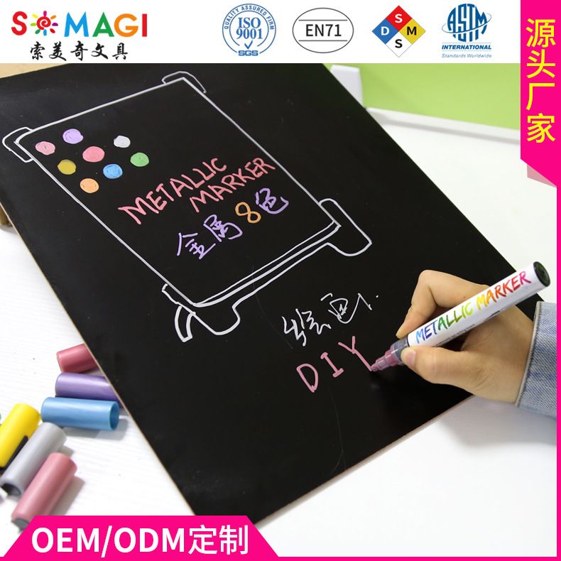 Amazon's best-selling 6mm water-based metallic marker pen, flower basket, ribbon, blessing and signature drawing pen Application Scenario