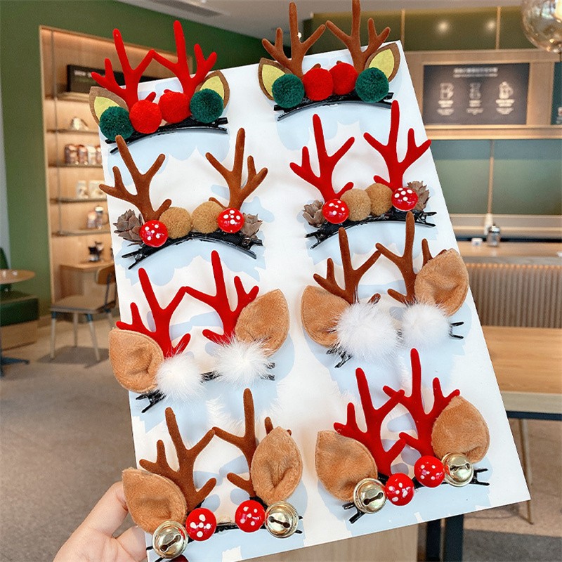 2021 New Influencer Christmas Elk Antler Hairpin Side Clip Hairpin Headband For Girls And Children Top Clip Hairpin Knock Cute Christmas Antler Hairpin Styles ~~ Great Value To Choose From undefined