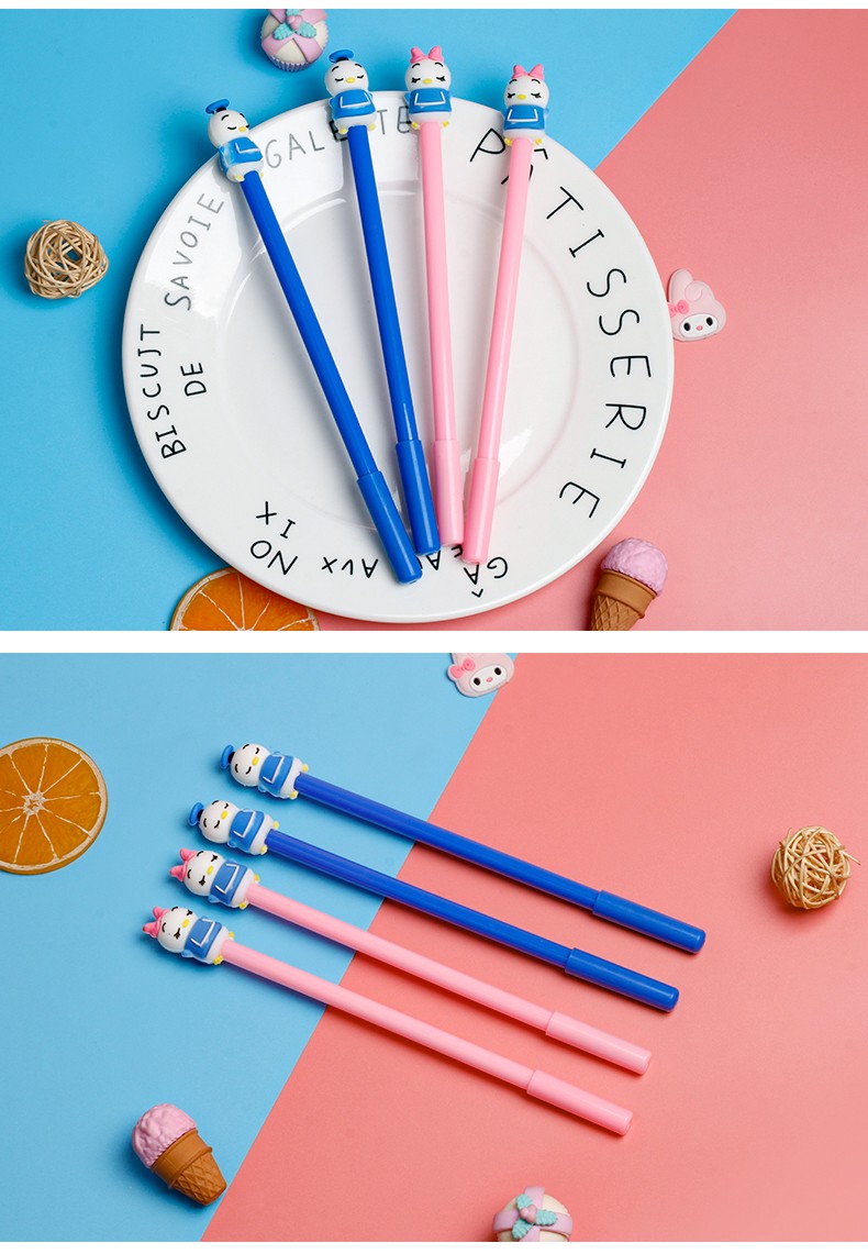 Nueva lista de productos venta directa de fábrica diseño creativo marinero pato pluma neutral material de oficina para estudiantes escritura papelería seda suave buena escritura difícil de romper tinta diseño novedoso apariencia hermosa super buena escritura lindo venta caliente medio oh pic 9