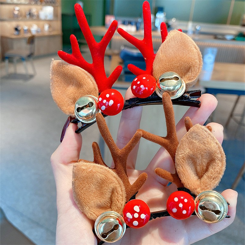 2021 New Influencer Christmas Elk Antler Hairpin Side Clip Hairpin Headband For Girls And Children Top Clip Hairpin Knock Cute Christmas Antler Hairpin Styles ~~ Great Value To Choose From undefined