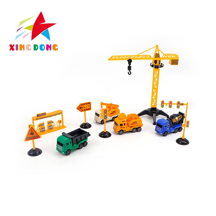 儿童玩具 回力车 工程车  建筑设备套盒装 塔吊 详情图5
