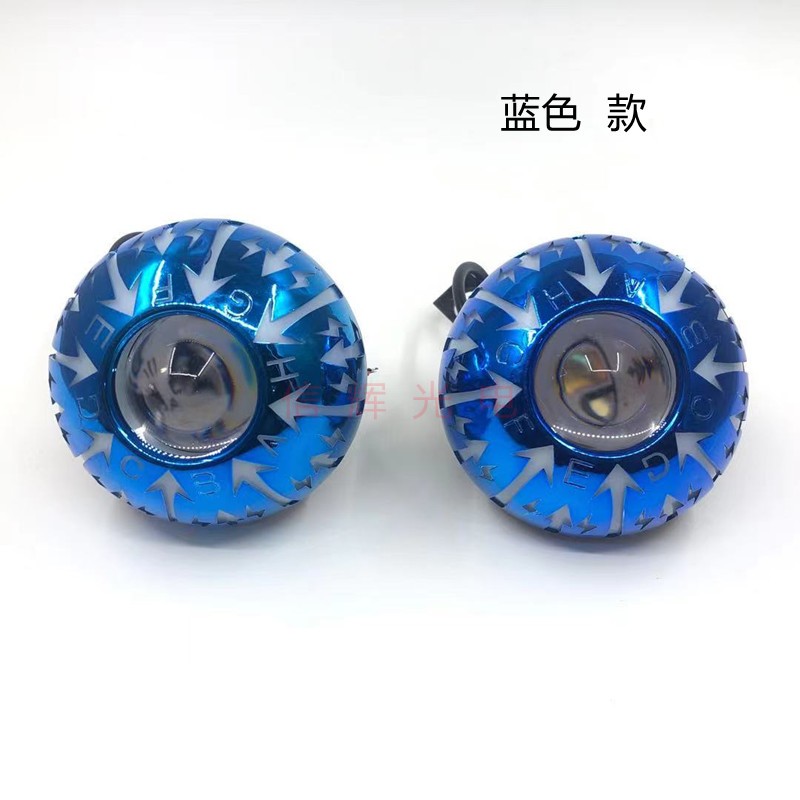 Motorcycle led light Angel eye external mirror headlight wind and fire color flash beam light Devil Eye modification undefined