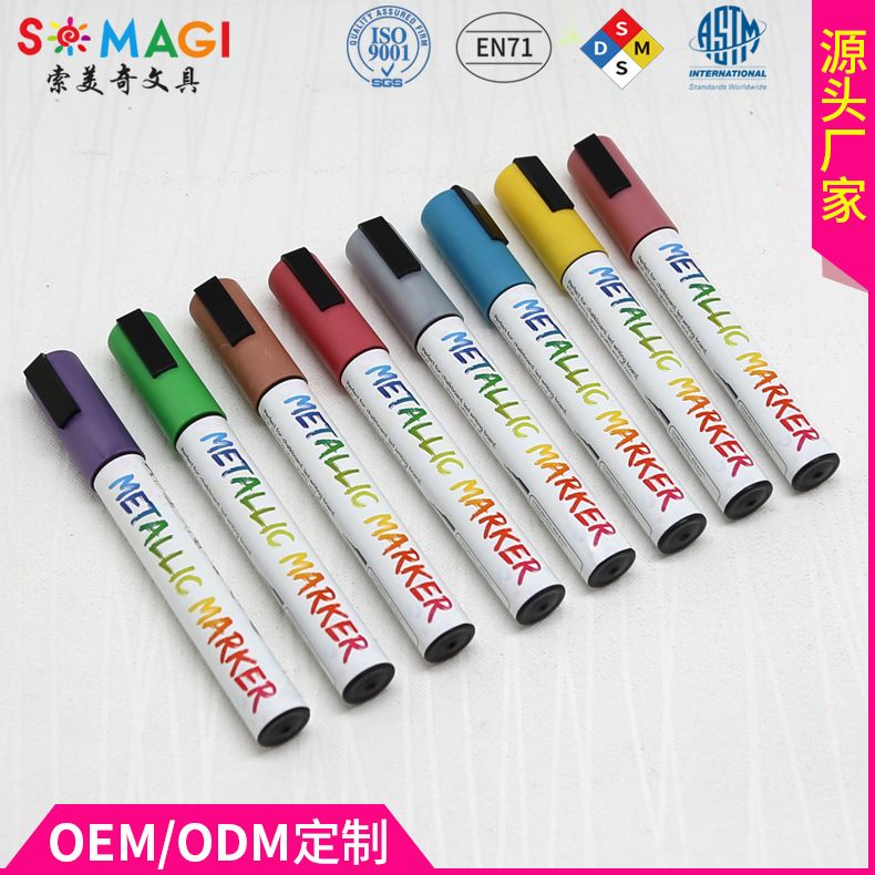 Amazon's best-selling 6mm water-based metallic marker pen, flower basket, ribbon, blessing and signature drawing pen Specification image