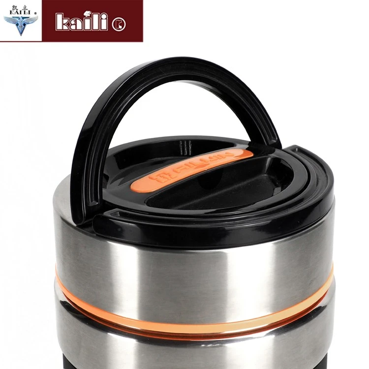 304 stainless steel vacuum steaming pot portable multi-layer large-capacity student and adult extra-long vacuum insulated lunch box detail image 5