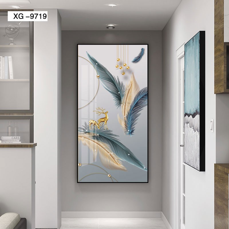 现代轻奢客厅装饰画抽象几何沙发背景墙装饰壁画手工画定制喷绘详情图8