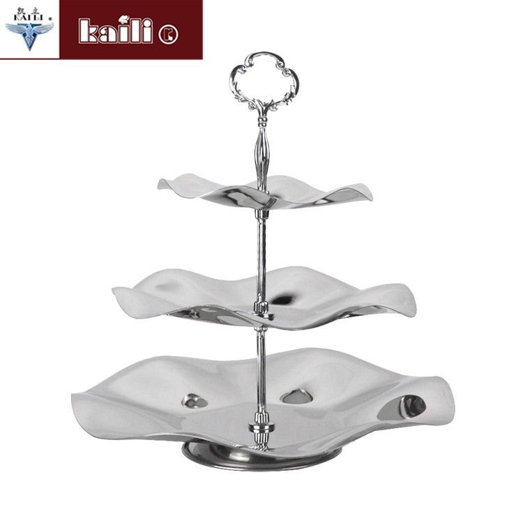 Single-layer lotus fruit plate, double-layer pastry plate, cake rack, three-layer fruit plate tray, creative candy, snack and dried fruit plate detail image 2