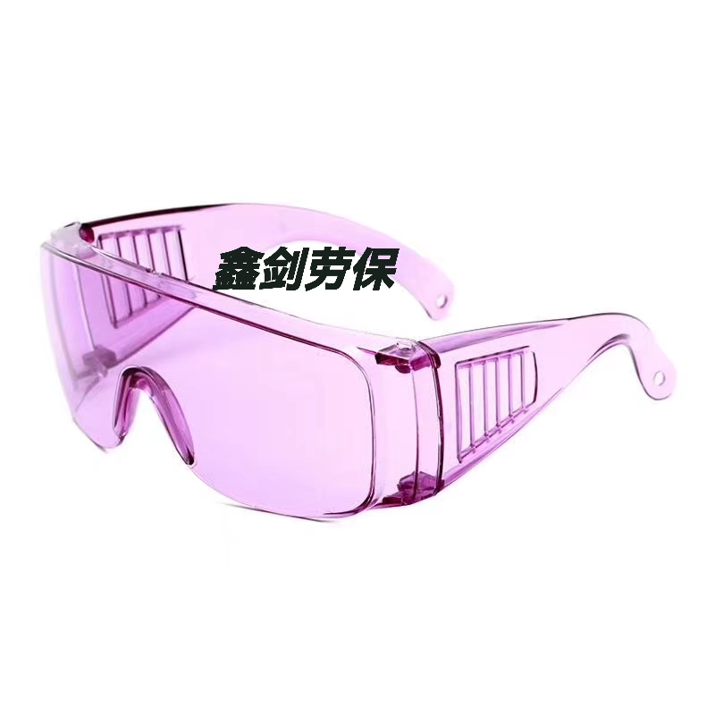 浅紫色 百叶窗 防护眼镜 防护眼罩 防尘眼镜 防冲击眼镜详情图1