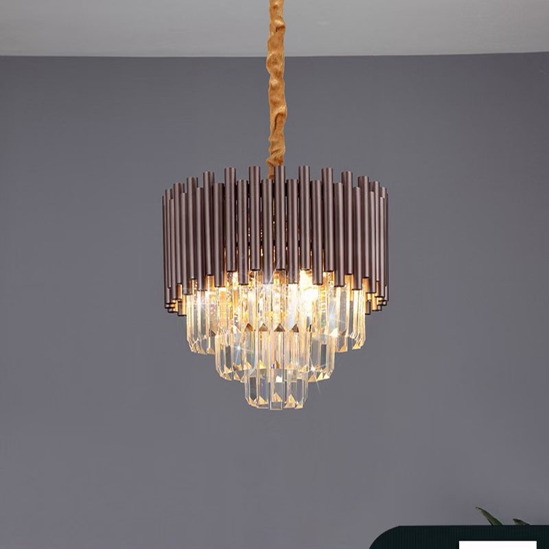 Light luxury crystal chandelier, bedroom crystal chandelier, living room crystal chandelier, dining room crystal chandelier, modern style crystal chandelier detail image 3