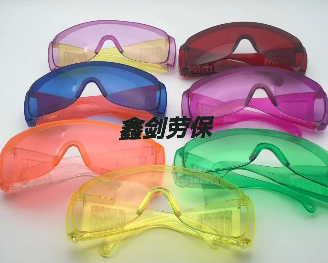 浅紫色 百叶窗 防护眼镜 防护眼罩 防尘眼镜 防冲击眼镜详情图3