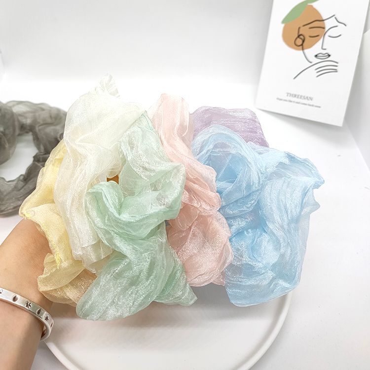 High-end pleated gauze loop pig large intestine hair loop Specification drawing