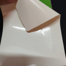 优质光面0.47mm厚奶白色PVC夹网布  箱包布  机器罩家具罩  体育游乐产品  格种箱包袋专用面料