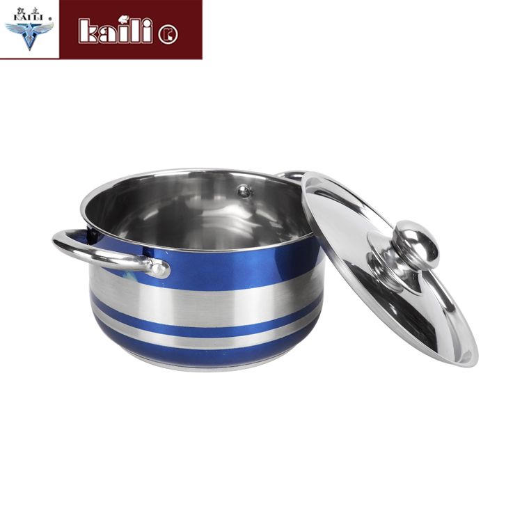 Four-piece set of colorful pot, household porridge pot, soup pot, double-bottom soup pot, induction cooker and gas stove, universal cookware Application Scenario