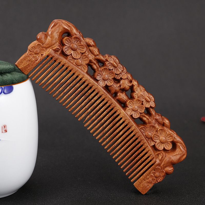 Non-acid double-sided carved 14 cm smooth hair comb - Style 11
