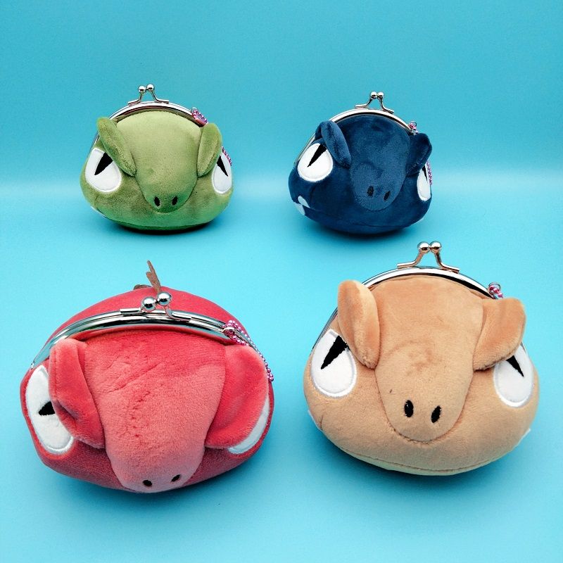 New coin bag Japanese cartoon doll storage bag Dinosaur plush coin coin purse keychain cute pendant