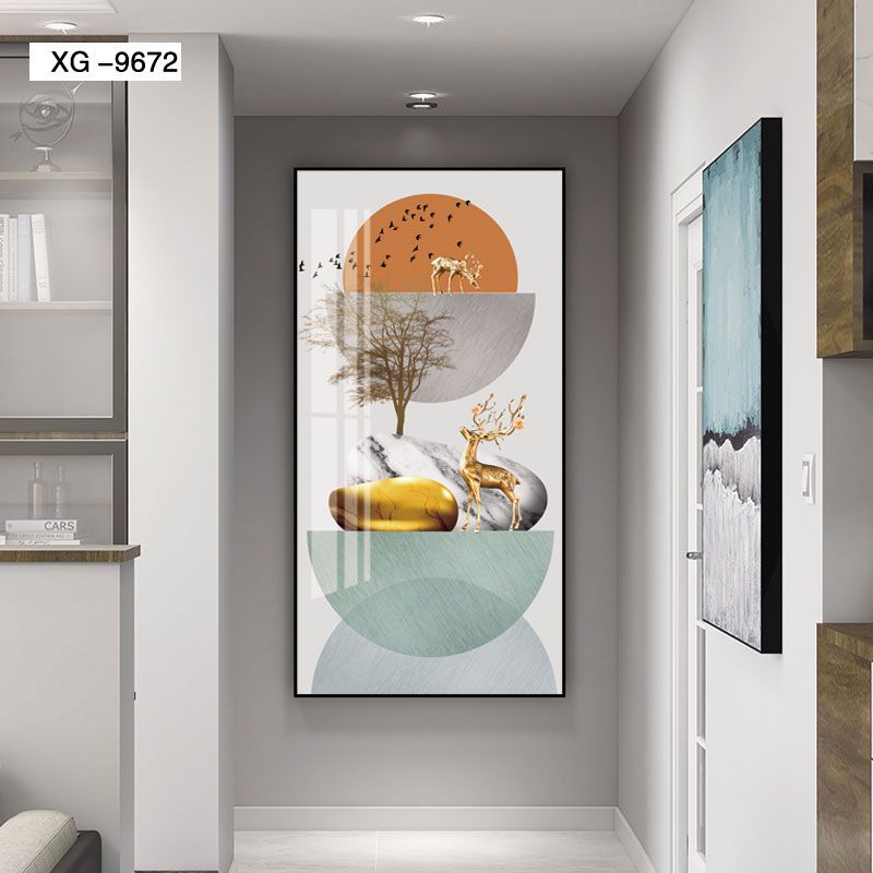 Modern Light Luxury Living Room Decorative Painting Abstract Geometric Sofa Background Wall Decoration Mural Manual Painting Custom Spray Painting Specification drawing
