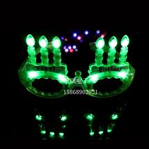 0083 LED发光蛋糕眼镜 生日PARTY闪光眼镜 生日聚会用品