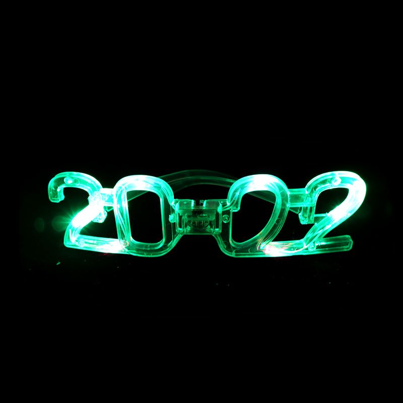 灯泡六灯2022发光数字眼镜 闪光新年2022眼镜 跨年晚会闪光用品详情图3