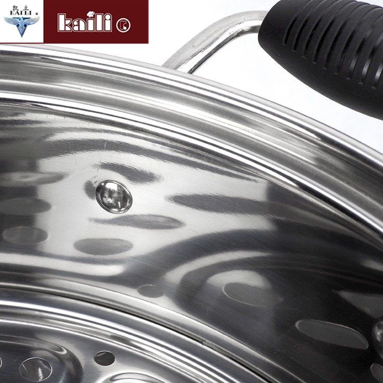 A thickened three-layer stainless steel Chinese multi-purpose steamer for household steaming of buns and mantou detail image 6