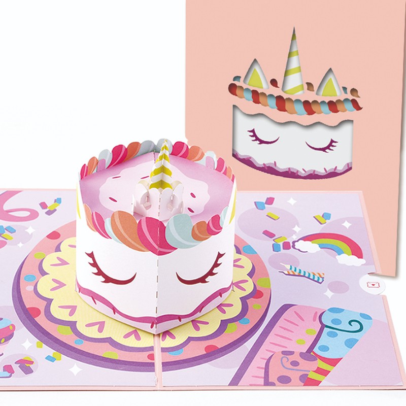 立体卡蛋糕-04创意立体贺卡情人节七夕小贺卡鲜花烘焙生日感谢祝福卡片详情图3